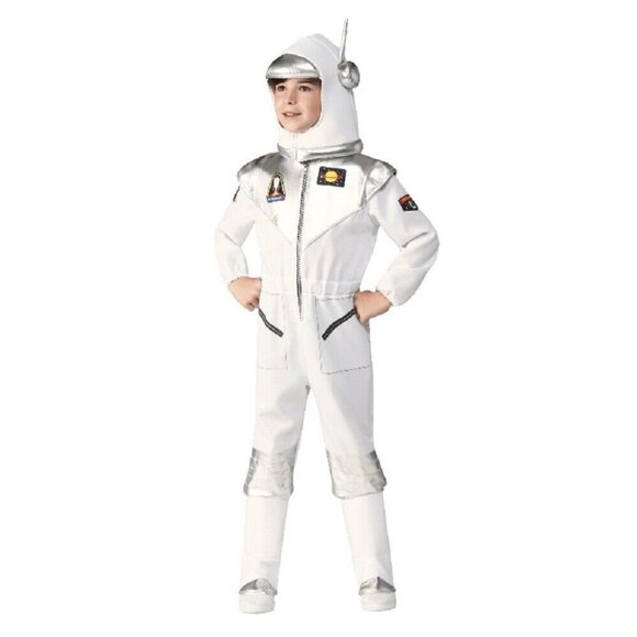 NEW White Astronaut Halloween Costume Cosplay Child Boys Small 6-7 Medium 8 - Picture 1 of 6